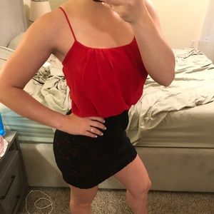 Sweet storm red and black dress